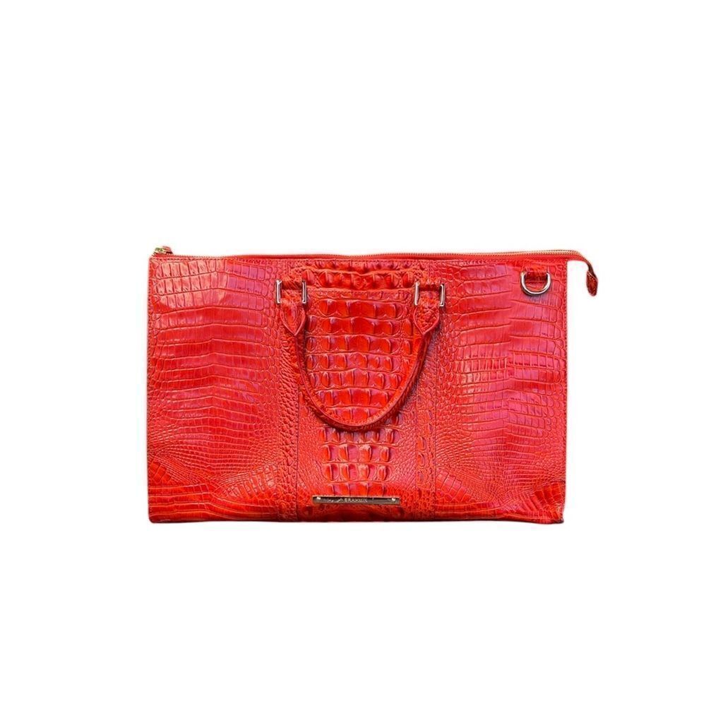 Brahmin Duxbury Weekender Travel Bag in Lava Melbourne Red